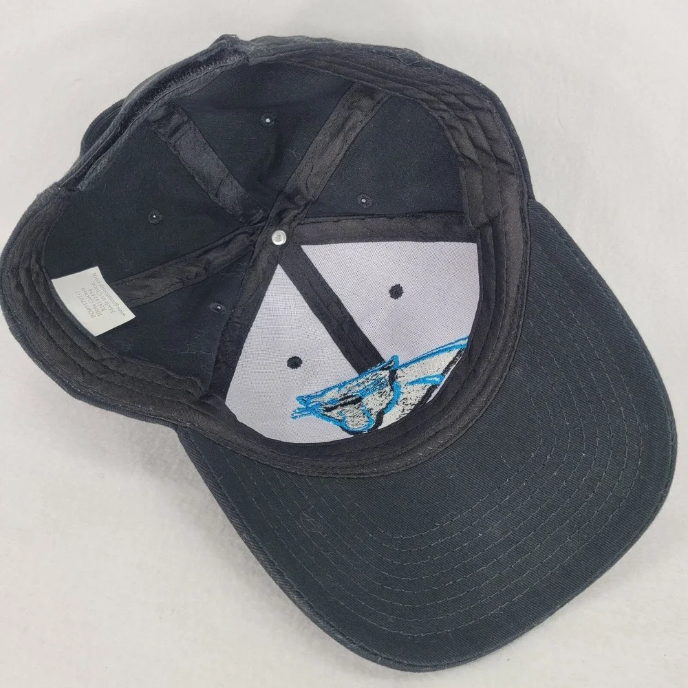 Carolina Panthers Hat Cap Mens Black Strapback NFL Football